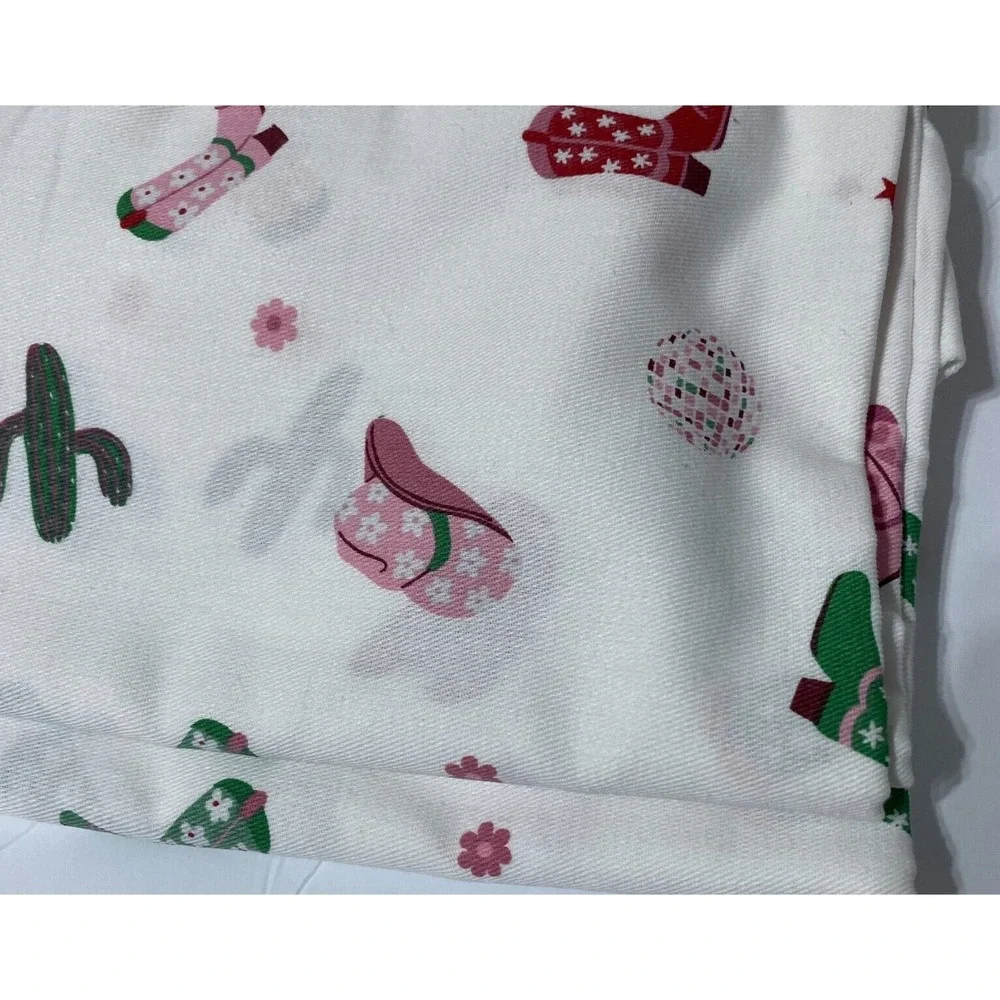 Cupcakes And Cashmere Christmas Shower Curtain Pink Preppy Western Boot Cowgirl